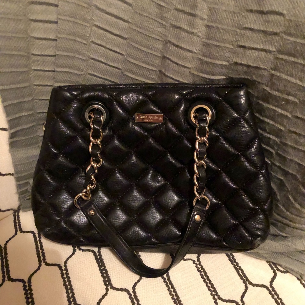 Kate Spade Gold Coast Maryanne Black Quilted Purse